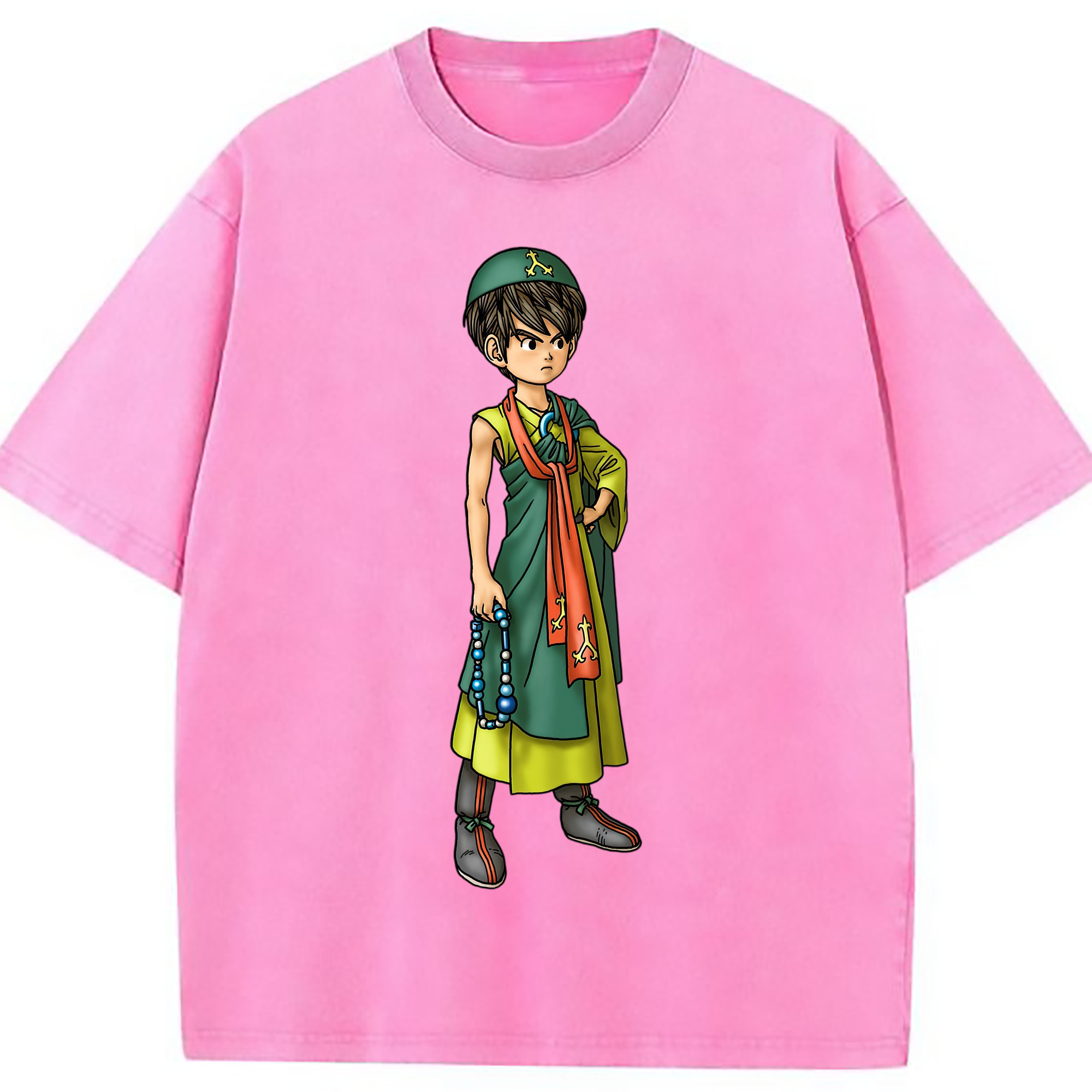 （画像用） ドラゴンクエスト Doragon Kuesuto Dragon Quest 綿100% ヴィンテージ風 半袖Tシャツ（フロントプリント）
